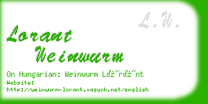 lorant weinwurm business card